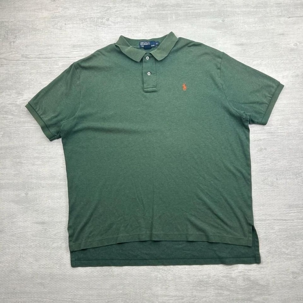 Ralph‎ Lauren Polo Shirt Men's XL Green Orange Pony Short Sleeve Classic Fit
